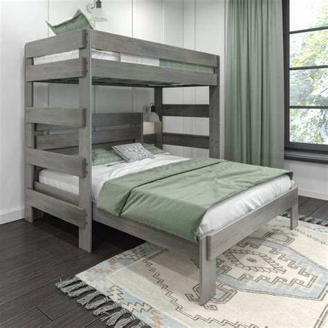 twin over queen l shaped bunk bed